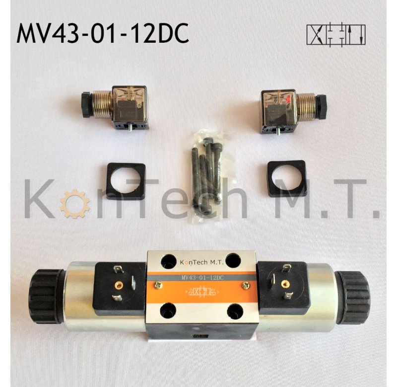 Modulares Magnetventil 4/3-Wege - NG06 - P-T verbunden, A-B geschloss