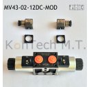 Modulares Magnetventil 4/3-Wege - NG06 - P-T verbunden, A-B geschlossen - 12V DC - inkl. Stecker