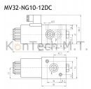 3/2-Wegeventil NG10 12V DC - inkl. Stecker