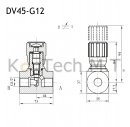 KTMT-DV45 G1/2" Drosselventil