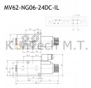 6/2-Wegeventil NG06 24V DC - interne Leckage inkl. Stecker