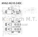 6/2-Wegeventil NG10 24V DC - mit LeckÃ¶lanschluss inkl. Stecker