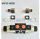 Modulares Magnetventil 4/3-Wege - NG06 - P-T verbunden, A-B geschlossen - 24V DC - inkl. Stecker