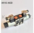 Modulares Magnetventil 4/3-Wege - NG06 - P-T verbunden, A-B geschlossen - 24V DC - inkl. Stecker