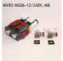 8/3-Wegeventil NG06 24V DC Monoblock - mit LeckÃ¶lanschluss inkl. Stecker