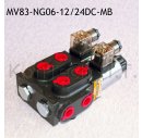 8/3-Wegeventil NG06 24V DC Monoblock - mit Leckölanschluss inkl. Stecker