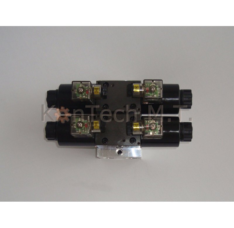 KTMT-GP3V Grundplatte Ventilplatte für 3x Hydraulik, Magnetventil NG 6 Alu/Stahl