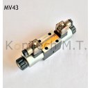 Grundplatte für sechs Ventile (KTMT-GP6V) inkl. 4/3-Wegemagnetventile 12V (KTMT-MV43) - ohne DBV