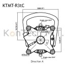 KTMT-R3tC - 3-Tonnen (3 t) Rotator - runde AufhÃ¤ngung, Flansch-Fixierung
