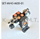 Set: Ein Modulares Magnetventil 4/3-Wege 12V DC inkl. Stecker und Druckbegrenzungsventil