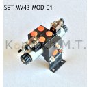Set: Ein Modulares Magnetventil 4/3-Wege 12V DC inkl. Stecker und Druckbegrenzungsventil
