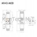 Set: Drei Modulare Magnetventile 4/3-Wege 12V DC inkl. Stecker und Druckbegrenzungsventil
