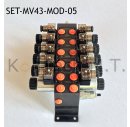 Set: FÃ¼nf Modulare Magnetventile 4/3-Wege...
