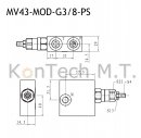 Set: Sechs Modulare Magnetventile 4/3-Wege 12V DC inkl. Stecker und Druckbegrenzungsventil